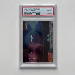 PSA Graded 8 Ash’s Sacrifice Foil - 36 Movie Edition - 1999 Topps Pokemon Card - Image 1