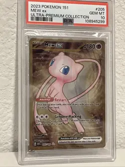 Psa 10 Pokemon Mew EX Scarlet and Violet Full Art SV Holo Card 205/165 GEM MT - Image 3