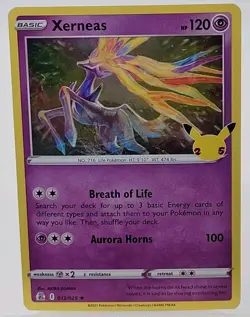 Xerneas 12/25 - Rare Holo - Pokemon Celebrations 25th Anniversary Card - Image 1