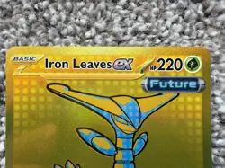 Iron Leaves EX 176/131 - S&V Prismatic Evolutions Hyper Rare Gold Pokemon Card - Image 3