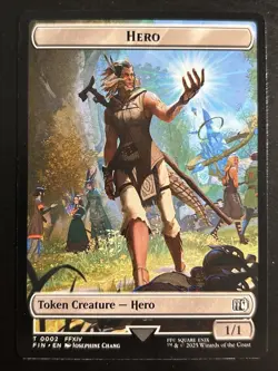 MTG Final Fantasy 0002 Hero Token 0010 Token Creature Knight TOKEN - Image 1