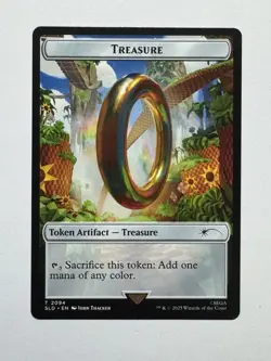 MTG - Treasure Token - SLD Sonic x Secret Lair Drop 2094 Base - Image 1