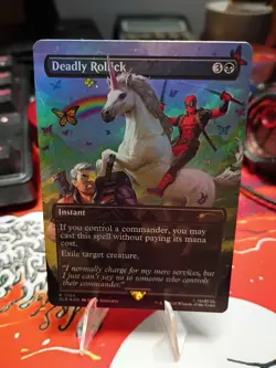 MTG Deadly Rollick Secret Lair Drop Deadpool Rainbow Foil Rare - Image 1