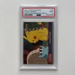 2001 Topps Pokemon Johto “Fossil Friends” Foil Screen Snap #06 PSA Graded Mint 9 - Image 1