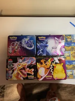Pokemon TCG Lot Of 4 EMPTY Lunch Box Collectors Chest Tins NO CARDS - Image 1
