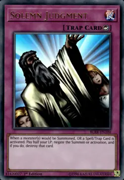 Solemn Judgment - Ultra Rare 1st Edition BLRR-EN100 - LP - YuGiOh - Image 1