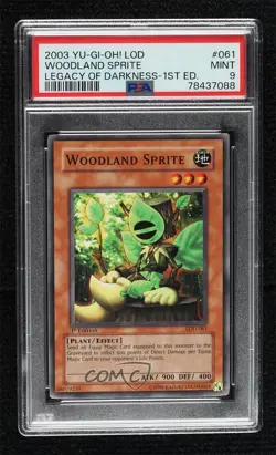 Woodland Sprite 1st Ed. YuGiOh Legacy of Darkness PSA 9 MINT 2003 16f0 - Image 1