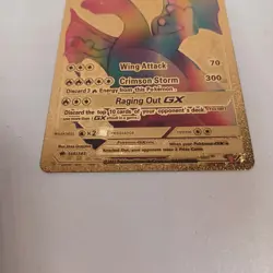Charizard GX Rainbow Gold Metal Card Collectible Gift/Display - Image 3