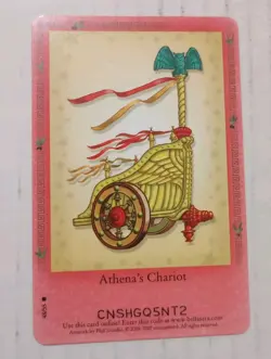 Bella Sara CCG Ancient Lights Athena's Chariot 48/55 Rare Horse Energy Card 2007 - Image 1