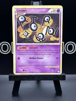 Unown 54/123 HeartGold SoulSilver Pokemon Card Uncommon 2010 Regular LP - Image 2