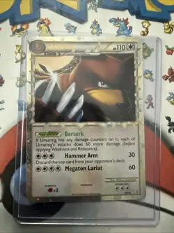 Pokemon TCG Ursaring Prime Unleashed Holo Card 89/95 Rare - Image 1