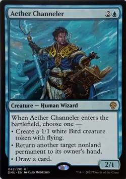 042/281 AETHER CHANNELER RARE DOMINARIA UNITED MTG CARD - Image 1