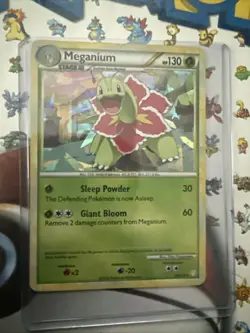 Pokemon TCG Meganium HeartGold SoulSilver Holo Card 26/123 Cracked Ice - Image 1