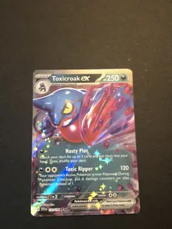 EX HOLO Toxicroak EX 131/198 - Double Rare Scarlet Violet Pokemon Card - Image 1