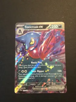 EX HOLO Toxicroak EX 131/198 - Double Rare Scarlet Violet Pokemon Card - Image 2