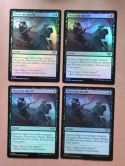 4x Shoot the Sheriff FOIL **NEAR MINT** **UNPLAYED** MTG - Image 1