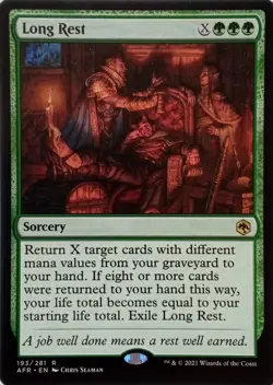 193/281 LONG REST RARE ADVENTURES IN THE FORGOTTEN REALMS MTG CARD - Image 1
