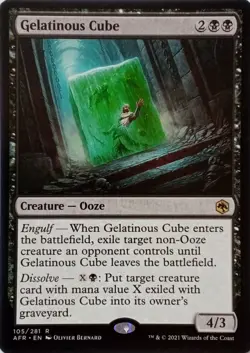 105/281 GELATINOUS CUBE RARE ADVENTURES IN THE FORGOTTEN REALMS MTG CARD - Image 1