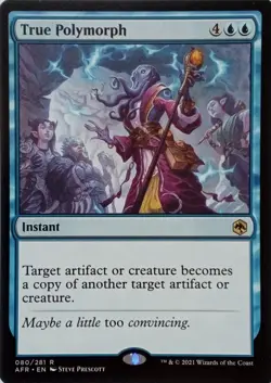 080/281 TRUE POLYMORPH RARE ADVENTURES IN THE FORGOTTEN REALMS MTG CARD - Image 1
