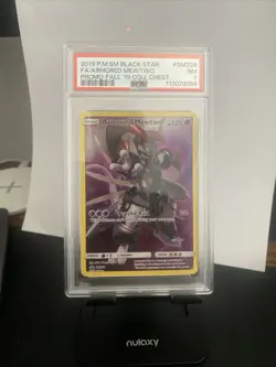 Pokemon 2019 Fall Chest Coll Armored Mewtwo SM228 Black Star Promo, PSA 7 - Image 1