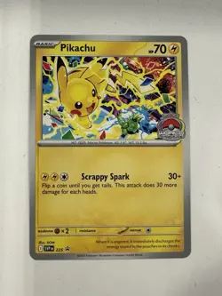 Pokemon TCG Scarlet & Violet Pikachu Promo 2025 World Championships SVP EN #225 - Image 1