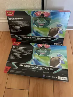 Set Of 2 Pokemon TGC Venusaur ex and Blastoise ex Premium Collection GameStop EX - Image 4