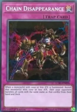 Chain Disappearance - LCKC-EN094 - Secret Rare - 1st Edition LP YuGiOh! Legenda - Image 1
