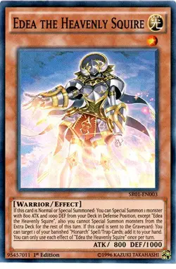 Edea the Heavenly Squire - SR01-EN003 - Super Rare - Unlimited Edition NM YuGiOh - Image 1