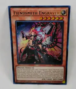 YU-GI-OH! Fiendsmith Engraver. RA04-EN049. 1st Edition Ultra Rare Card. Yugioh - Image 1