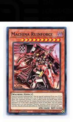 Machina Ruinforce #MP22-EN203 2022 Tin of the Pharaoh's Gods Yugioh Super Rare - Image 1