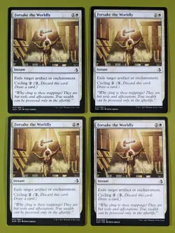 Forsake the Worldly x4 Amonkhet 4x Playset Magic the Gathering MTG - Image 1