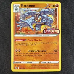 Pokemon TCG Machamp Sword Shield Lost Origin SWSH243 Black Star Promo Holo Card - Image 1