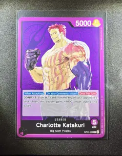 Charlotte Katakuri OP11-062 Leader A Fist of Divine Speed ONE PIECE Card ENGLISH - Image 1