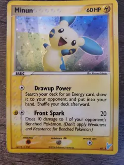 Pokemon TCG Minun 6/12 Holo Card EX Trainer Kit 2 2006 Ungraded - Image 1