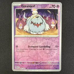 Pokemon TCG Greavard Paldean Fates 042/091 Cosmos Reverse Holo Costco Promo Card - Image 1