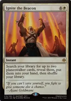 018/264 IGNITE THE BEACON RARE WAR OF THE SPARK MTG CARD - Image 1