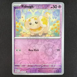 Pokemon TCG Fidough Paldean Fates 038/091 Cosmos Reverse Holo Costco Promo Card - Image 1
