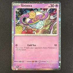 Pokemon TCG Sinistea 062 SVP Scarlet & Violet Black Star Promo Cosmos Holo Card - Image 1