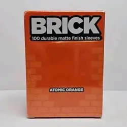 Legion Brick Atomic Orange Durable Matte Finish Card Sleeves 100 Count - Image 1