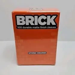 Legion Brick Atomic Orange Durable Matte Finish Card Sleeves 100 Count - Image 2
