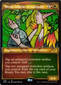 305 MERIA, SCHOLAR OF ANTIQUITY SHOWCASE RARE DOMINARIA UNITED MTG CARD - Image 1