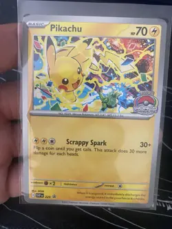 1x Pikachu Promo 2025 World Championships SVP EN 225 Pokemon Card Worlds VLP - Image 1