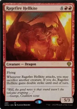 285 RAGEFIRE HELLKITE RARE DOMINARIA UNITED MTG CARD - Image 1