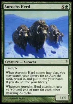 Aurochs Herd -Foil Medium Play MTG Coldsnap - Image 1