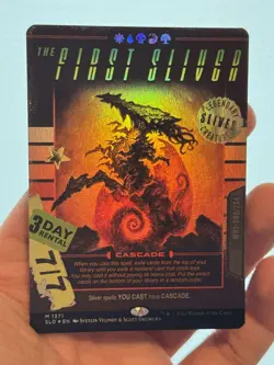 1X FOIL The First Sliver BORDERLESS MINT MTG Secret Lair VHS Poster Staple CEDH - Image 1