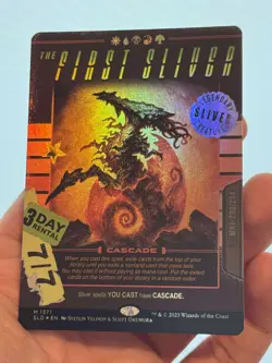 1X FOIL The First Sliver BORDERLESS MINT MTG Secret Lair VHS Poster Staple CEDH - Image 2