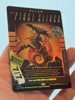 1X FOIL The First Sliver BORDERLESS MINT MTG Secret Lair VHS Poster Staple CEDH - Image 3