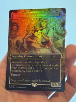 1X FOIL Yoshimaru, Ever Faithful BORDERLESS MINT MTG Magic Secret Lair Cats Dogs - Image 1