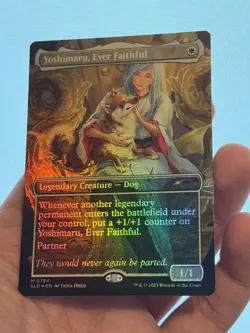1X FOIL Yoshimaru, Ever Faithful BORDERLESS MINT MTG Magic Secret Lair Cats Dogs - Image 3