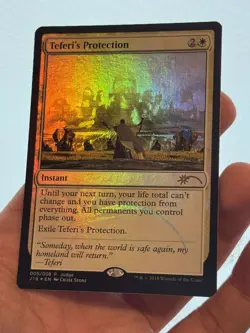 1X JUDGE FOIL Teferi's Protection NM MTG Magic J18 2018 Promo Commander CEDH - Image 1